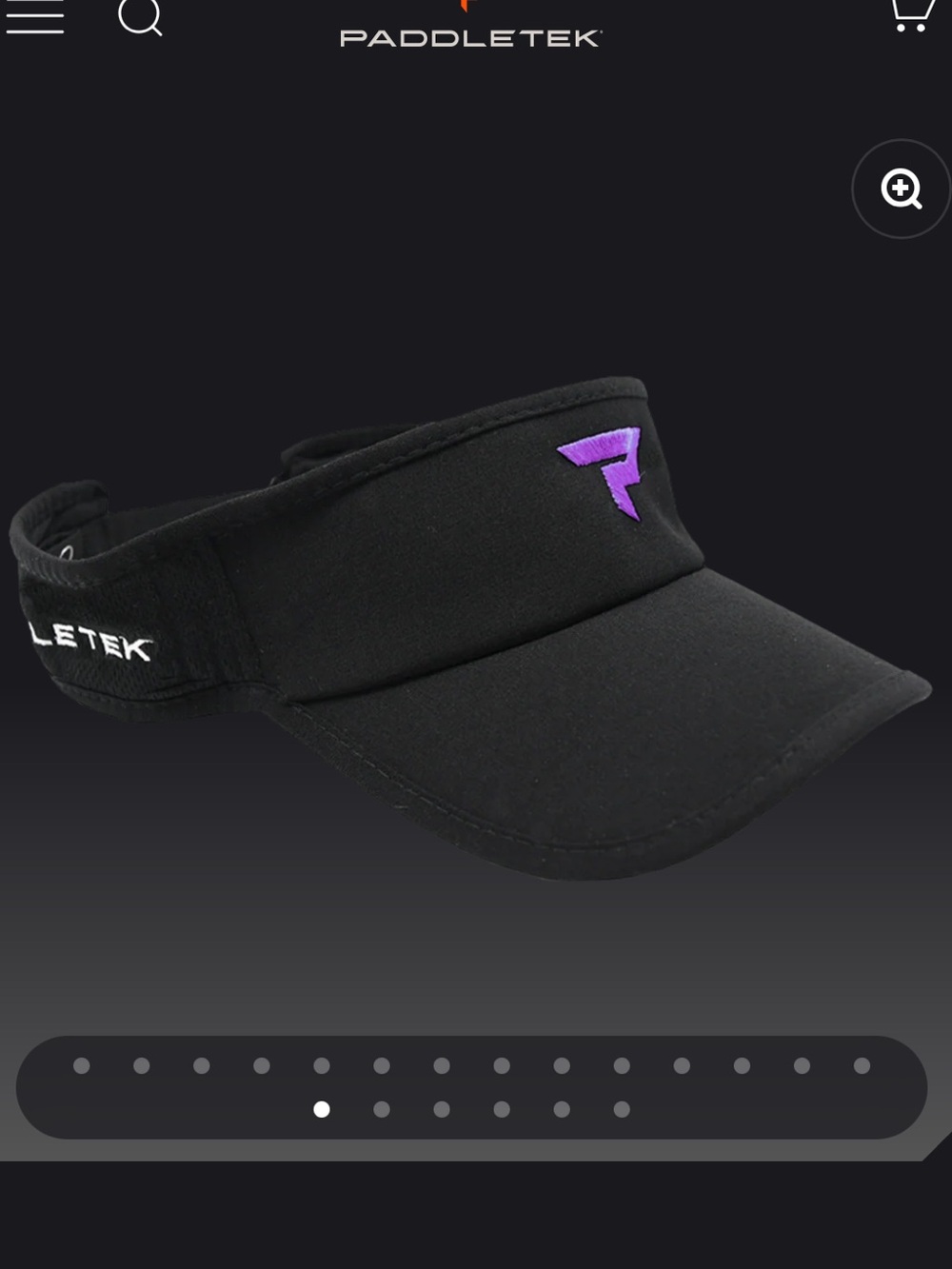 Paddletek Visor Icon Performance Black w/Purple Logo Women's Sports Sun NWOT
